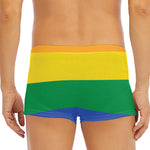 LGBT Pride Rainbow Flag Print Men's Short Boxer Briefs