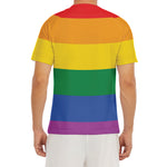 LGBT Pride Rainbow Flag Print Men's Short Sleeve Rash Guard