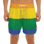 LGBT Pride Rainbow Flag Print Men's Split Running Shorts