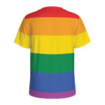 LGBT Pride Rainbow Flag Print Men's Sports T-Shirt
