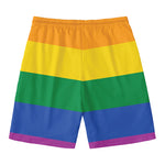 LGBT Pride Rainbow Flag Print Men's Swim Trunks