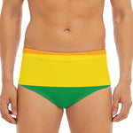 LGBT Pride Rainbow Flag Print Men's Triangle Swim Briefs
