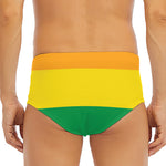LGBT Pride Rainbow Flag Print Men's Triangle Swim Briefs