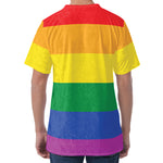 LGBT Pride Rainbow Flag Print Men's Velvet T-Shirt