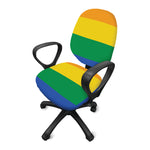 LGBT Pride Rainbow Flag Print Office Chair Cover