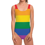LGBT Pride Rainbow Flag Print One Piece Swimsuit