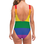 LGBT Pride Rainbow Flag Print One Piece Swimsuit