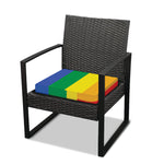 LGBT Pride Rainbow Flag Print Outdoor Seat Cushion Cover