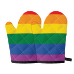 LGBT Pride Rainbow Flag Print Oven Mitts