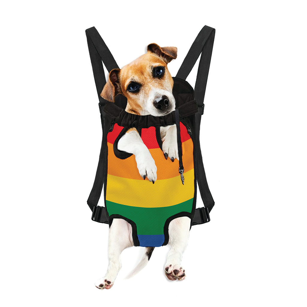 LGBT Pride Rainbow Flag Print Pet Carrier Backpack