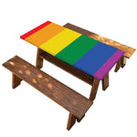 LGBT Pride Rainbow Flag Print Picnic Table Cover