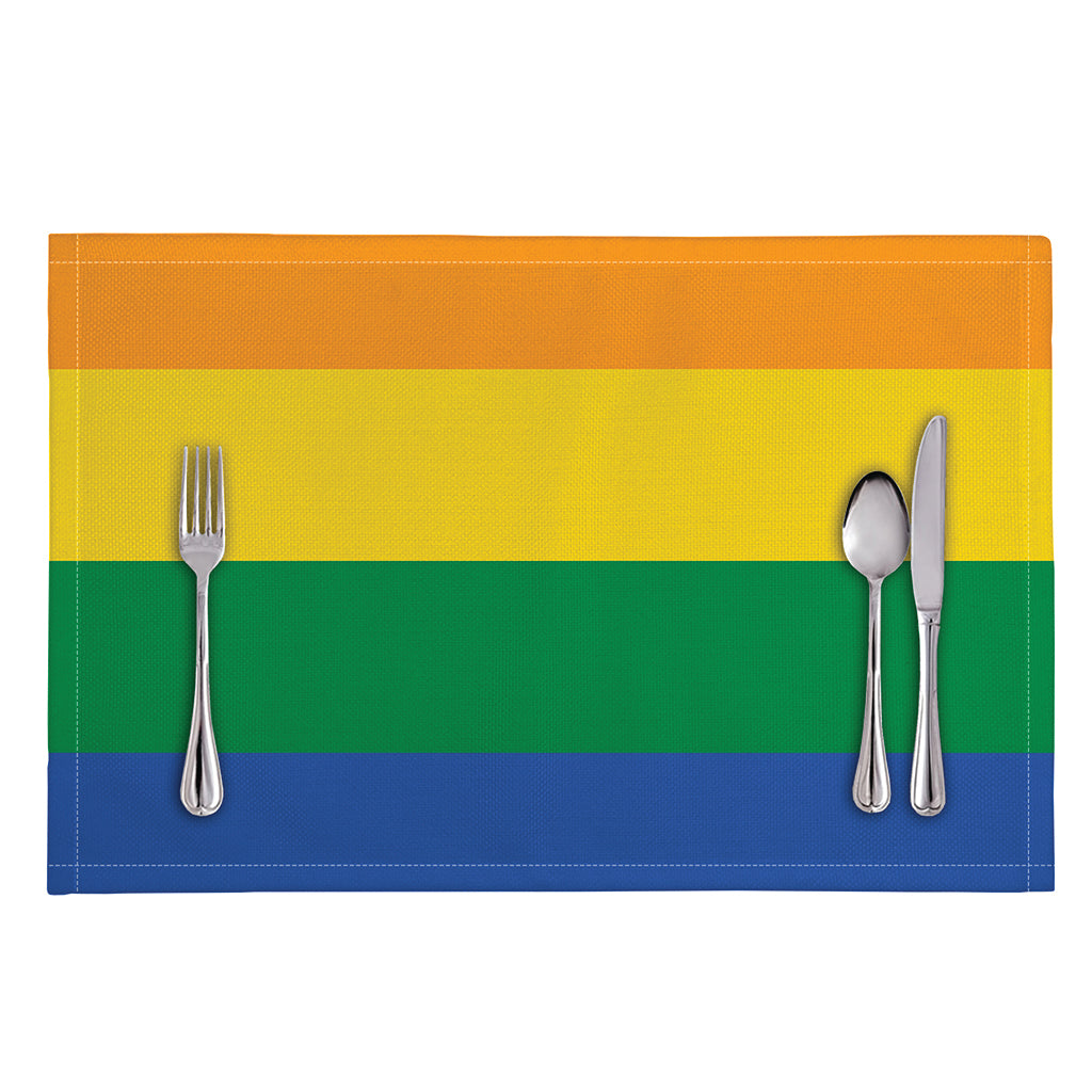 LGBT Pride Rainbow Flag Print Placemat