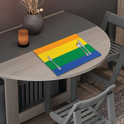 LGBT Pride Rainbow Flag Print Placemat