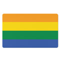 LGBT Pride Rainbow Flag Print Polyester Doormat
