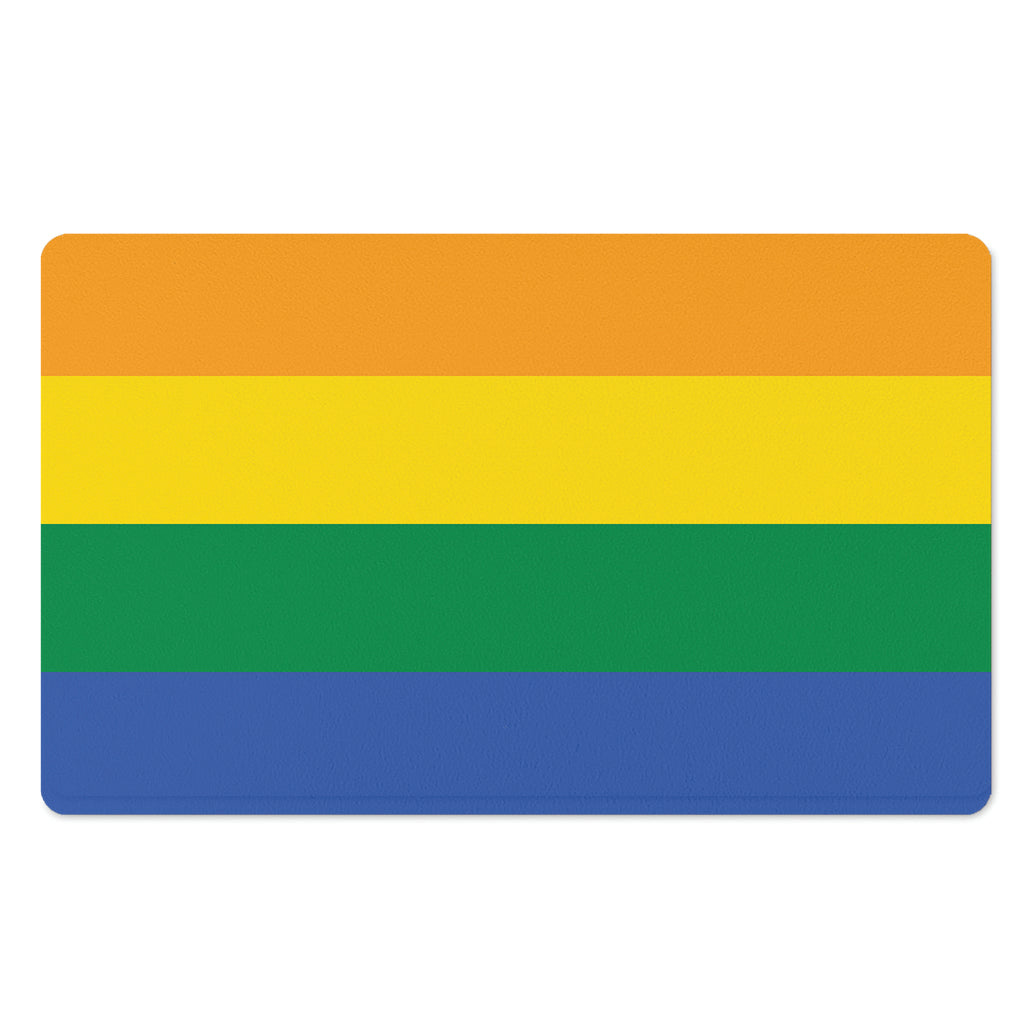 LGBT Pride Rainbow Flag Print Polyester Doormat