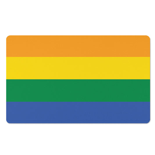 LGBT Pride Rainbow Flag Print Polyester Doormat