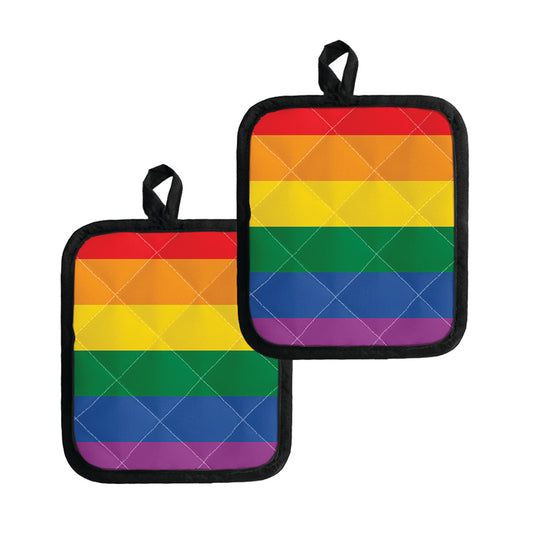 LGBT Pride Rainbow Flag Print Pot Holders