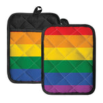 LGBT Pride Rainbow Flag Print Pot Holders With Pocket