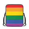 LGBT Pride Rainbow Flag Print Rectangular Crossbody Bag