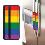 LGBT Pride Rainbow Flag Print Refrigerator Handle Covers