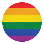 LGBT Pride Rainbow Flag Print Round Blanket
