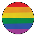 LGBT Pride Rainbow Flag Print Round Floor Mat