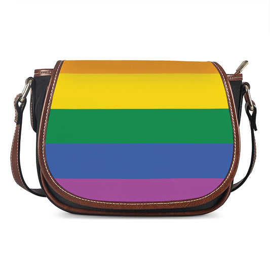 LGBT Pride Rainbow Flag Print Saddle Bag