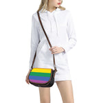LGBT Pride Rainbow Flag Print Saddle Bag