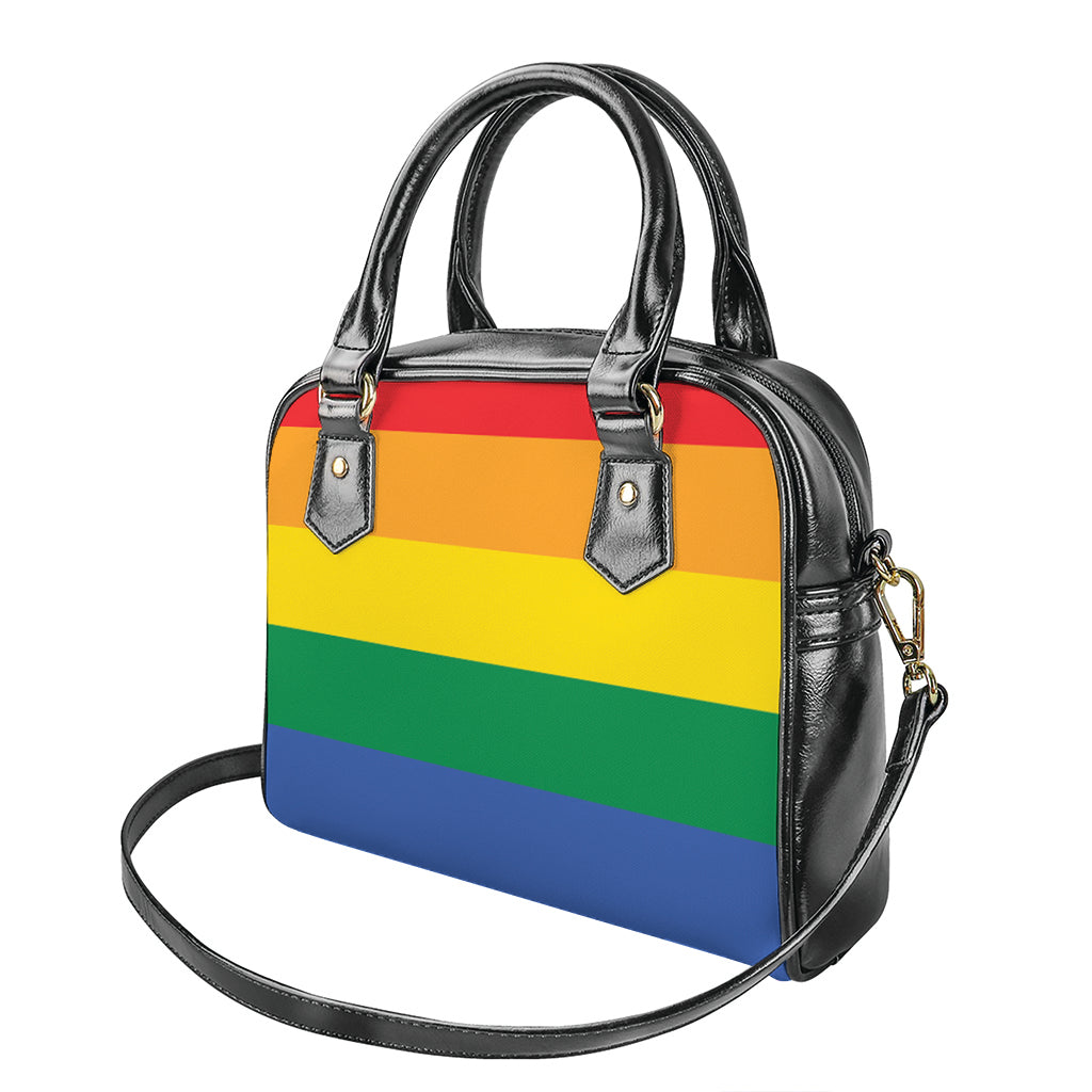 LGBT Pride Rainbow Flag Print Shoulder Handbag