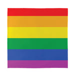 LGBT Pride Rainbow Flag Print Silk Bandana