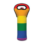 LGBT Pride Rainbow Flag Print Single Neoprene Wine Tote