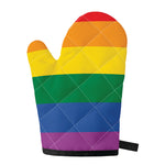 LGBT Pride Rainbow Flag Print Single Oven Mitt
