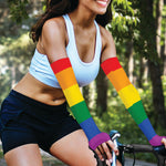 LGBT Pride Rainbow Flag Print Sun Protection Arm Sleeves