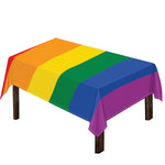 LGBT Pride Rainbow Flag Print Tablecloth