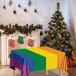 LGBT Pride Rainbow Flag Print Tablecloth