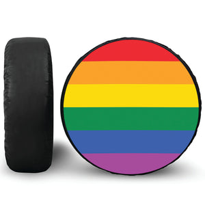 LGBT Pride Rainbow Flag Print Tire Cover