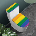 LGBT Pride Rainbow Flag Print Toilet Lid And Tank Cover Set