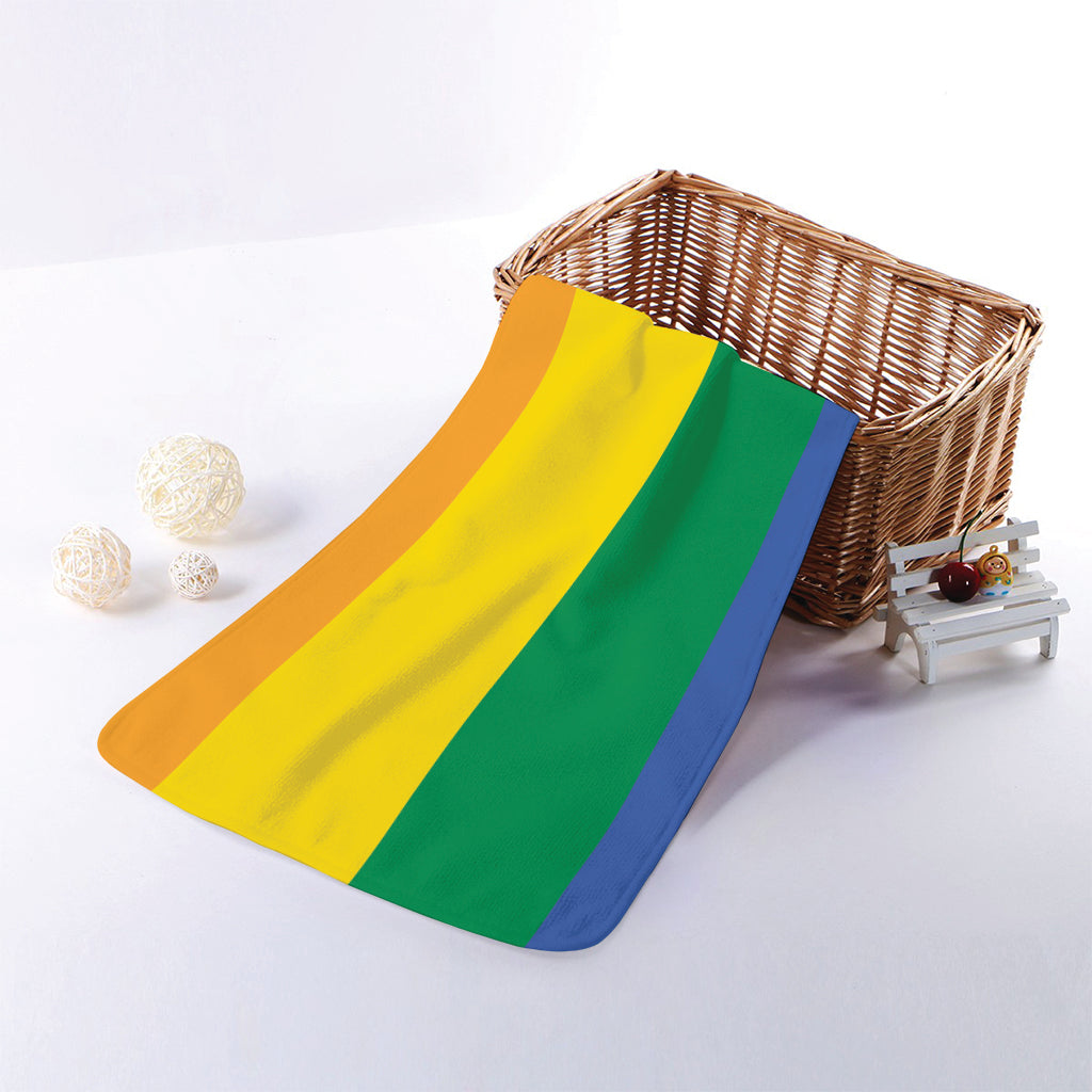 LGBT Pride Rainbow Flag Print Towel