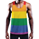 LGBT Pride Rainbow Flag Print Training Tank Top