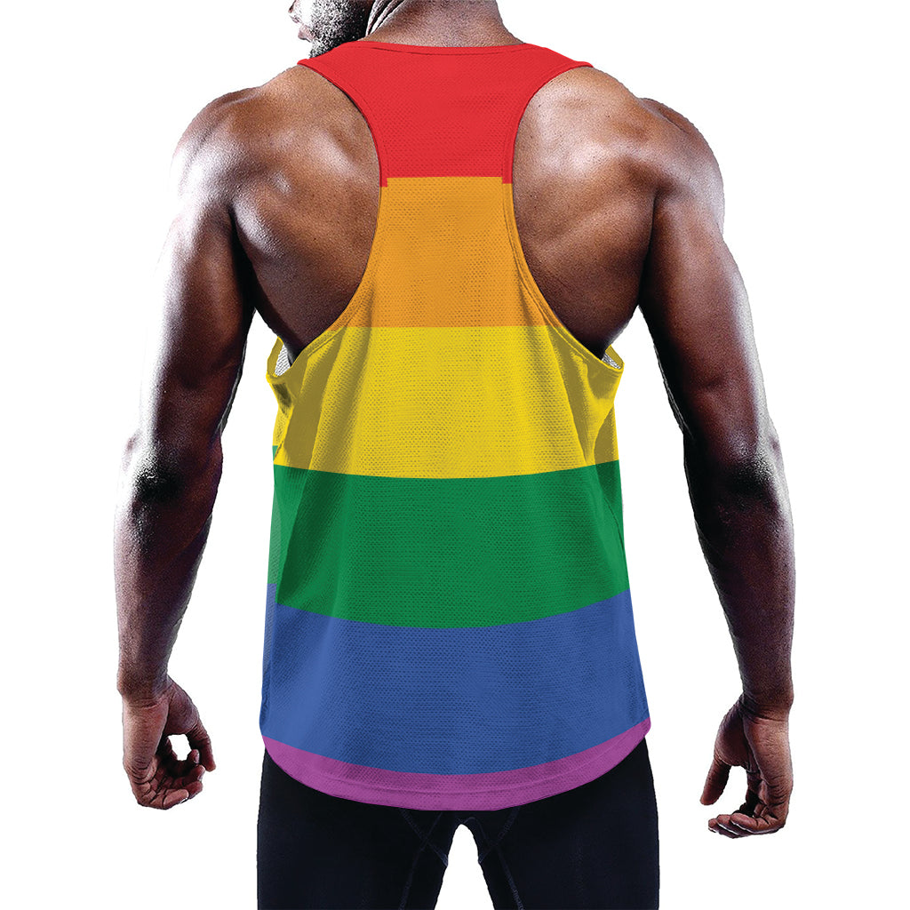 LGBT Pride Rainbow Flag Print Training Tank Top