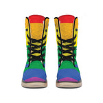 LGBT Pride Rainbow Flag Print Winter Boots