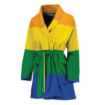 LGBT Pride Rainbow Flag Print Women's Bathrobe