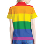 LGBT Pride Rainbow Flag Print Women's Polo Shirt