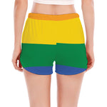LGBT Pride Rainbow Flag Print Women's Split Running Shorts