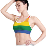 LGBT Pride Rainbow Flag Print Women's Sports Bra