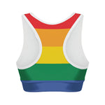 LGBT Pride Rainbow Flag Print Women's Sports Bra