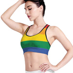 LGBT Pride Rainbow Flag Print Women's Sports Bra