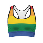 LGBT Pride Rainbow Flag Print Women's Sports Bra