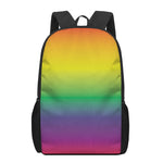 LGBT Pride Rainbow Gradient Print 17 Inch Backpack