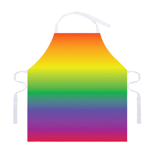 LGBT Pride Rainbow Gradient Print Adjustable Apron
